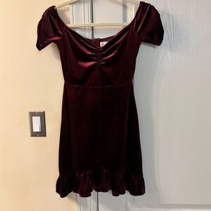 Privacy Please Velvet Wine Dress